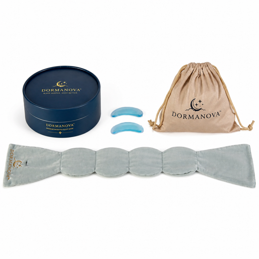 Weighted Sleep Mask for Side Sleepers – 3D Cooling Eye Mask with Gel Pads | DormaNova