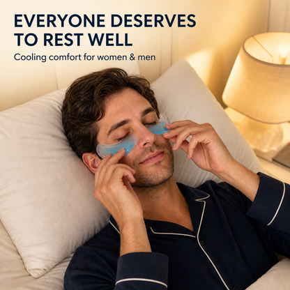 Weighted Sleep Mask for Side Sleepers – 3D Cooling Eye Mask with Gel Pads | DormaNova