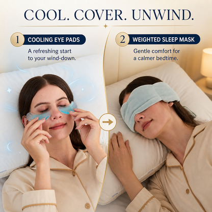 Weighted Sleep Mask for Side Sleepers – 3D Cooling Eye Mask with Gel Pads | DormaNova